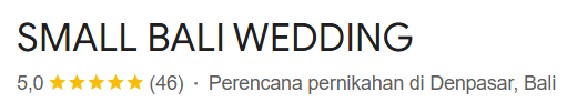 small bali wedding