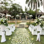 balinese stage wedding venue at bali mandira resort legian