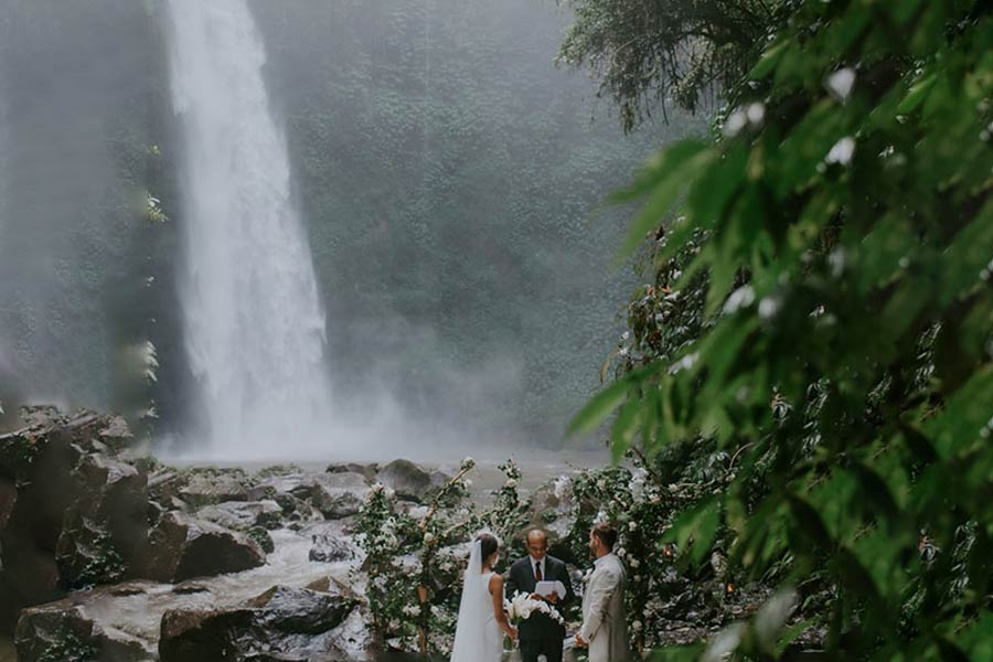 Best Bali Wedding Waterfall Idea